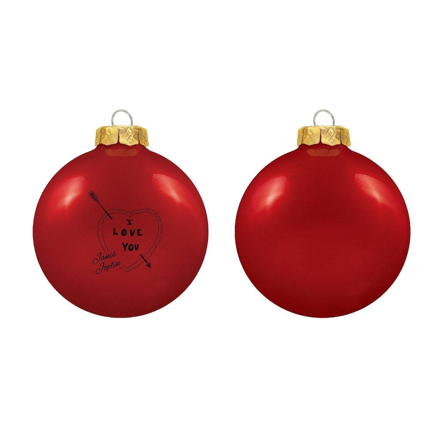 Janis Joplin I Love You Ornament