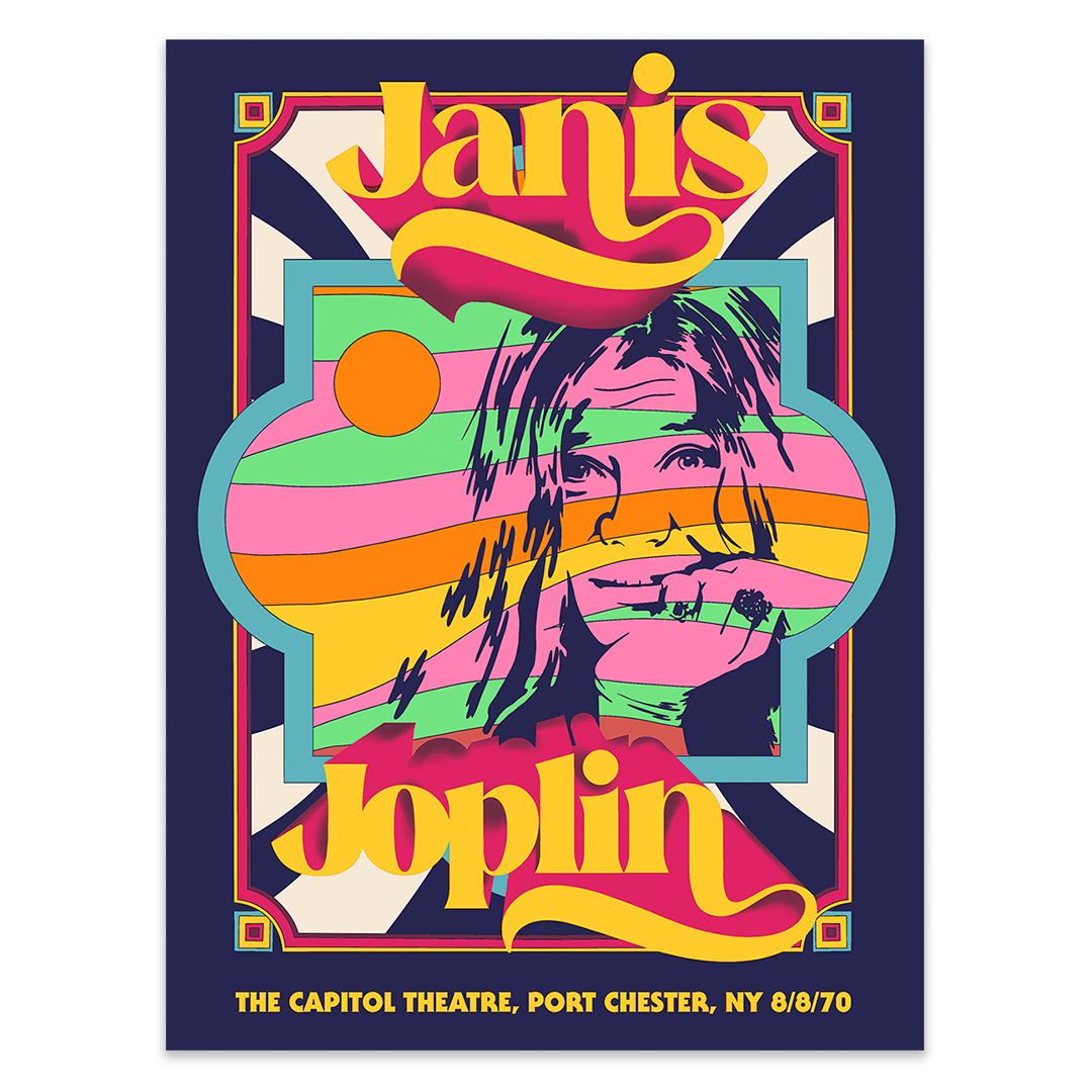 Janis Joplin 8/8/1970 Anniversary Poster - Variant Edition Janis Joplin 8/8/1970 Anniversary Poster - Variant Edition