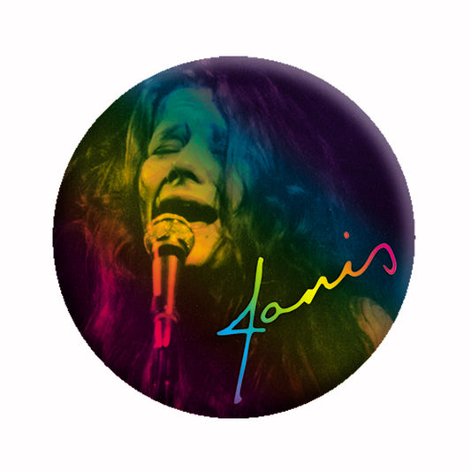 Janis Joplin Singing 1.25" Button