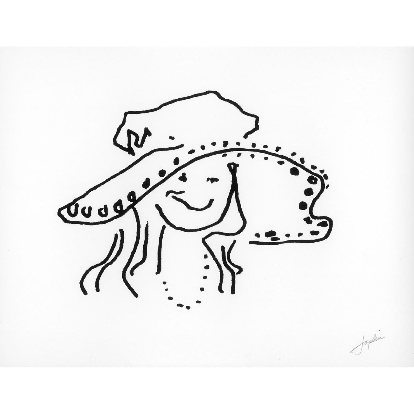 Janis Joplin "Self Portrait" Art Greeting Card