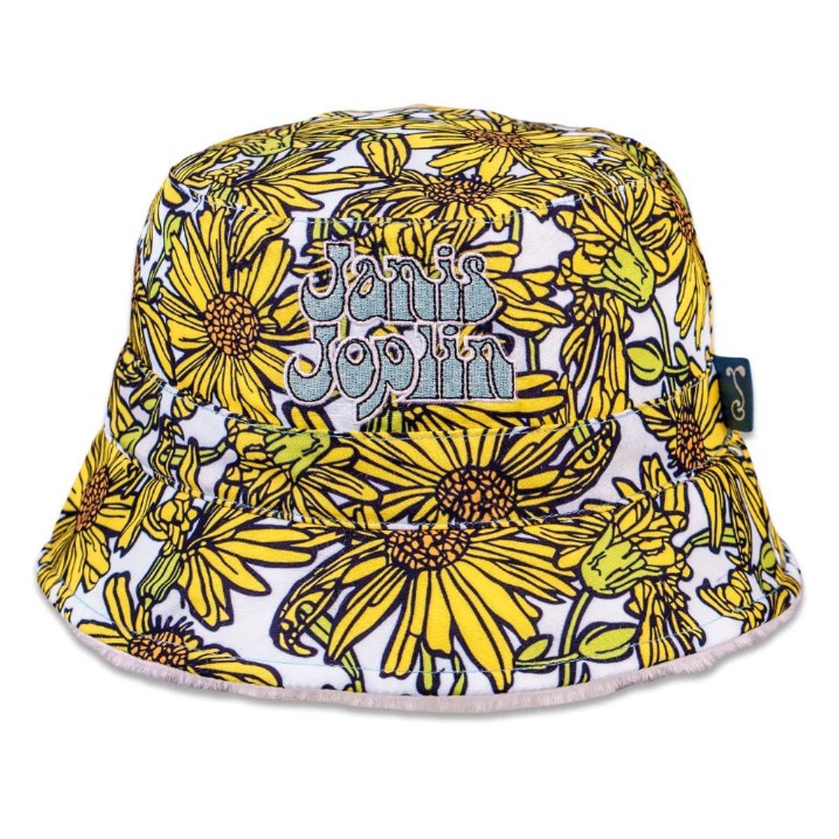 Janis Joplin Yellow Daisies Reversible Bucket Hat