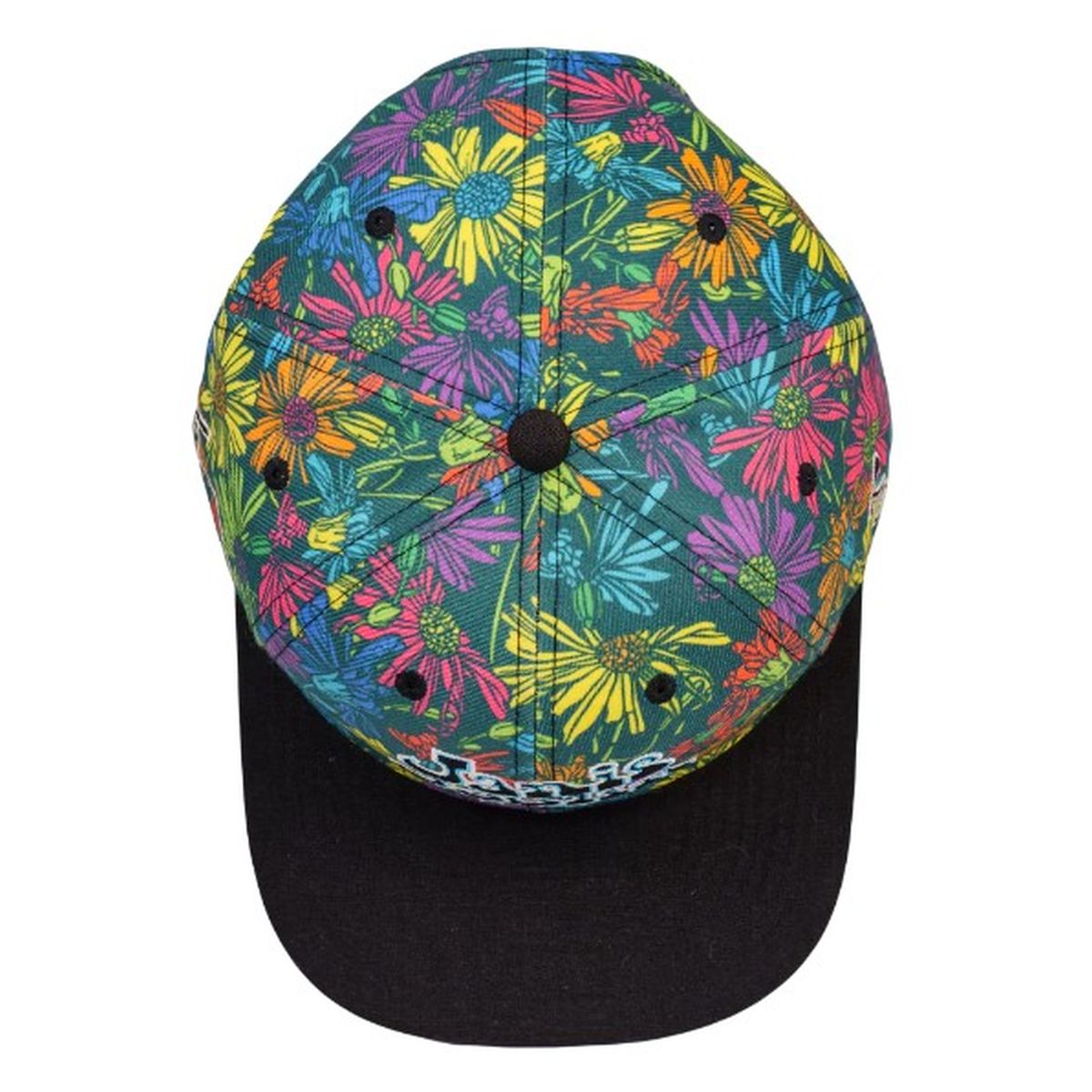 Janis Joplin Rainbow Daisies Snapback Hat