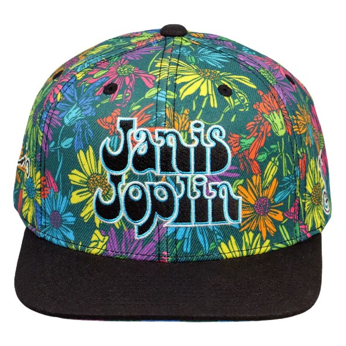 Janis Joplin Rainbow Daisies Snapback Hat