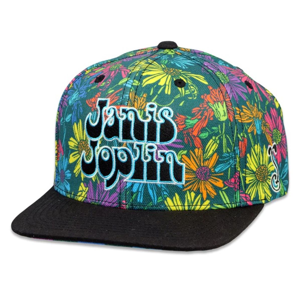 Janis Joplin Rainbow Daisies Snapback Hat