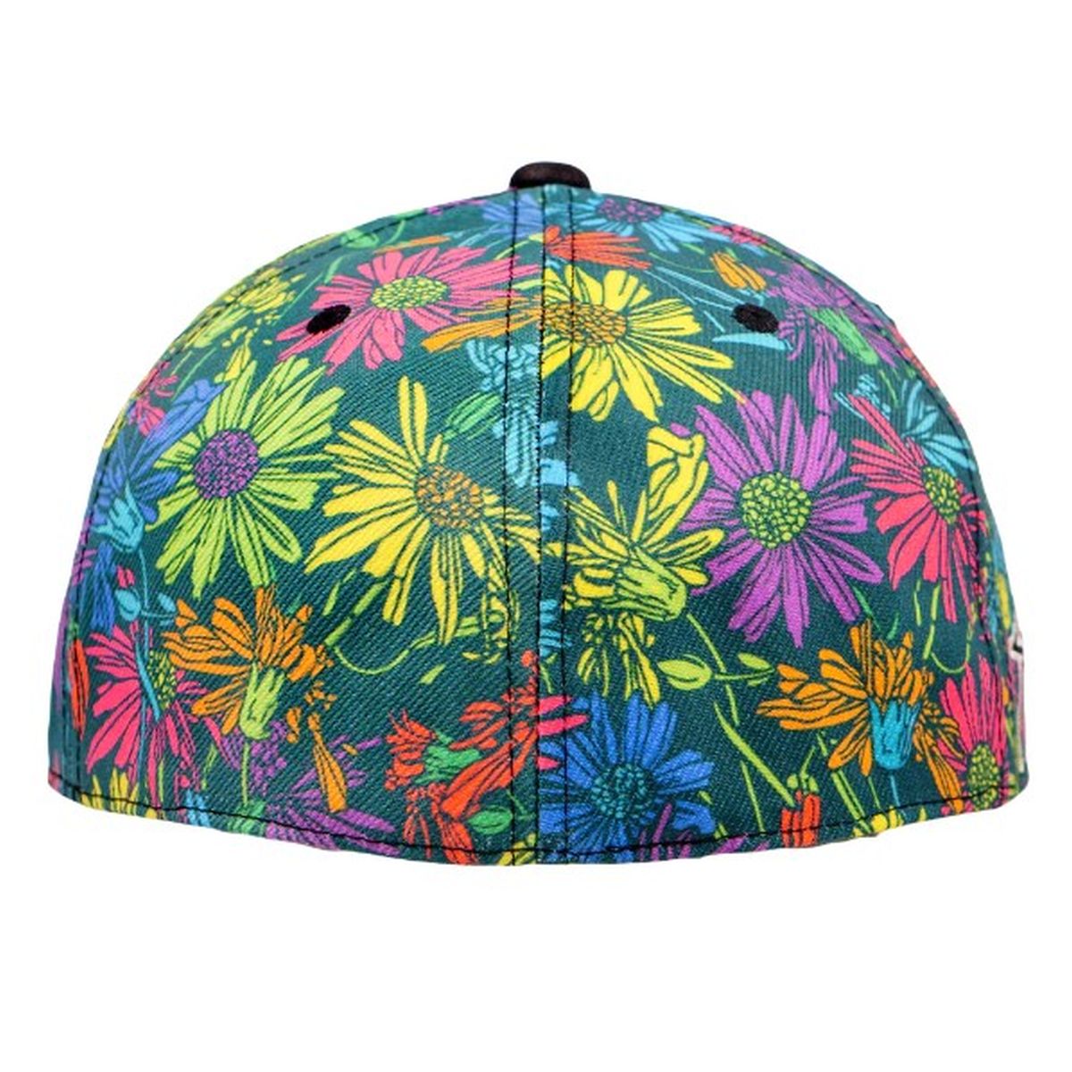 Janis Joplin Rainbow Daisies Fitted Hat