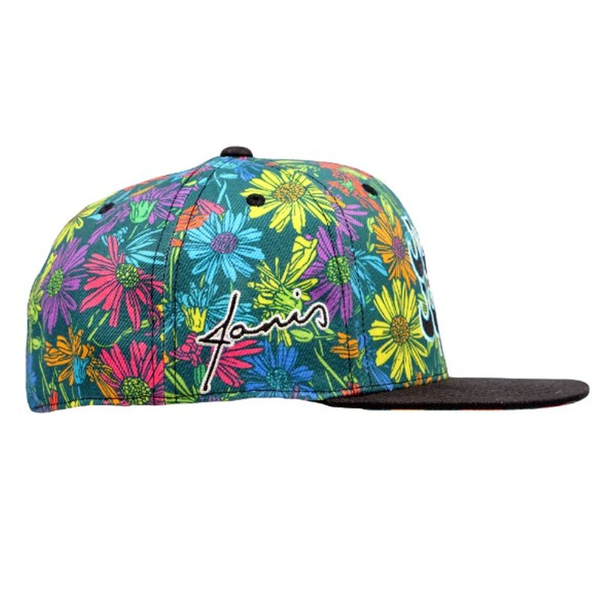 Janis Joplin Rainbow Daisies Fitted Hat