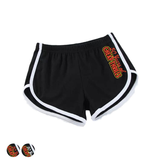 50 Years Of Cheap Thrills Red Type Women's Jogging Shorts