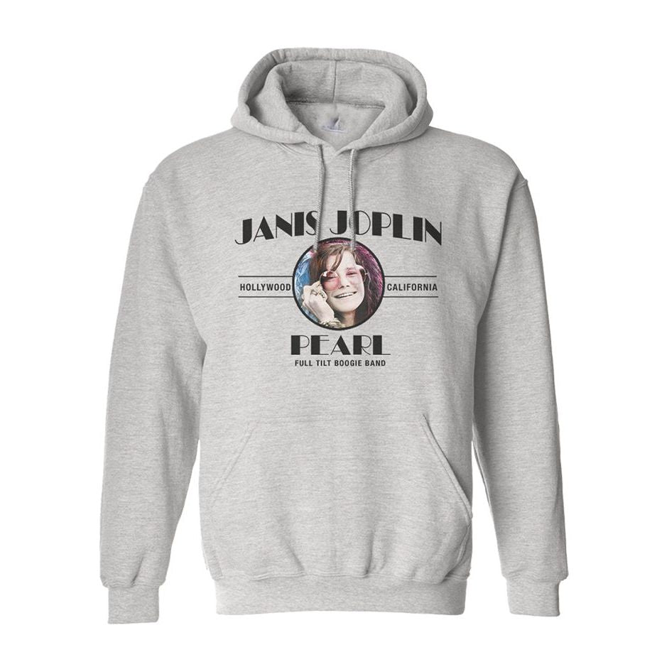 Janis Joplin Pearl Grey Pullover Hoodie