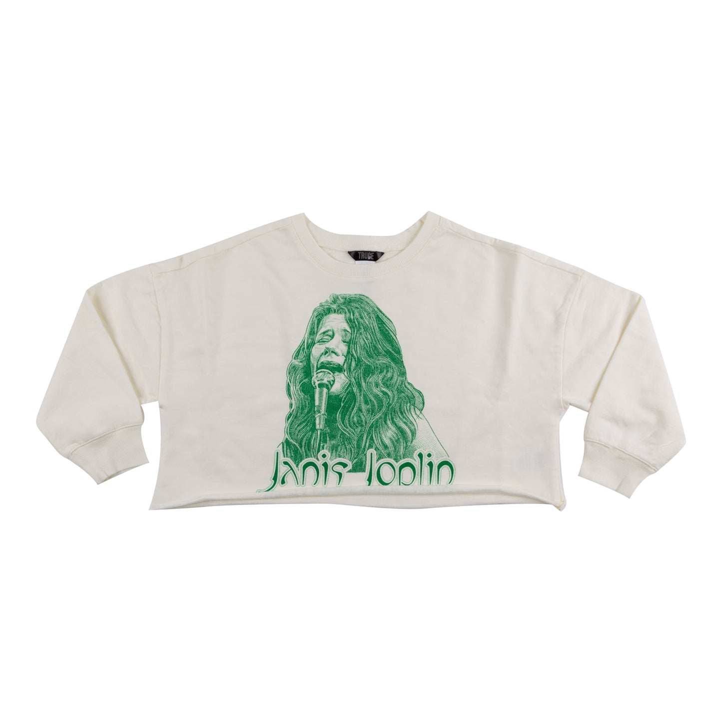 Janis Joplin Live in Olympia Girls Crop Sweatshirt