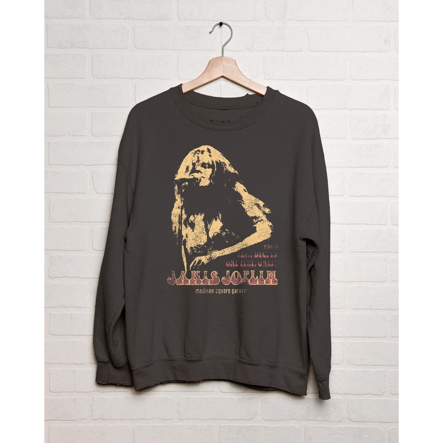 Janis Joplin Maidson Square Garden Distressed Sweatshirt