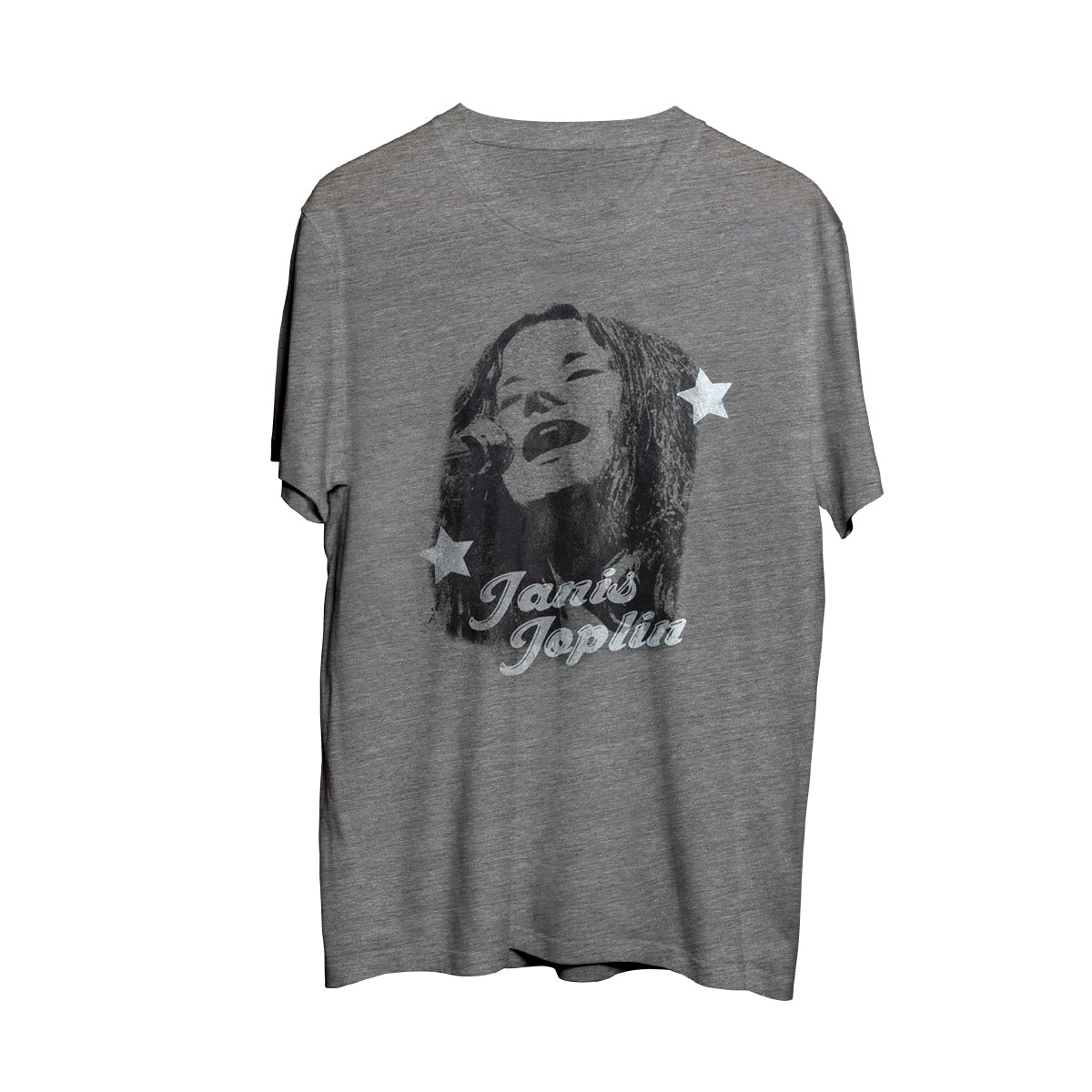 Janis Joplin Grey Photo T-Shirt