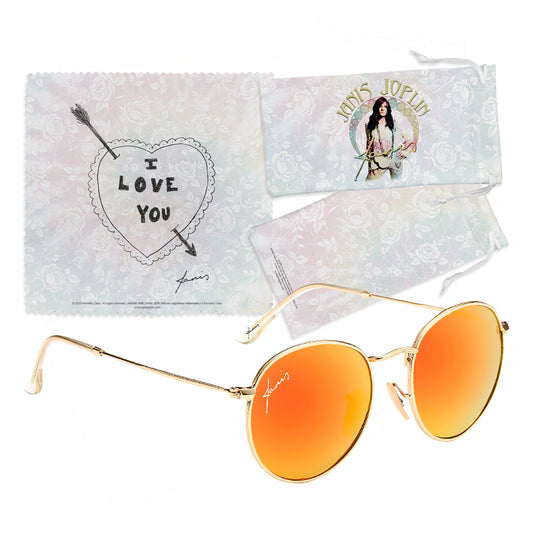 Janis Joplin Sunglasses with Pouch and Cloth